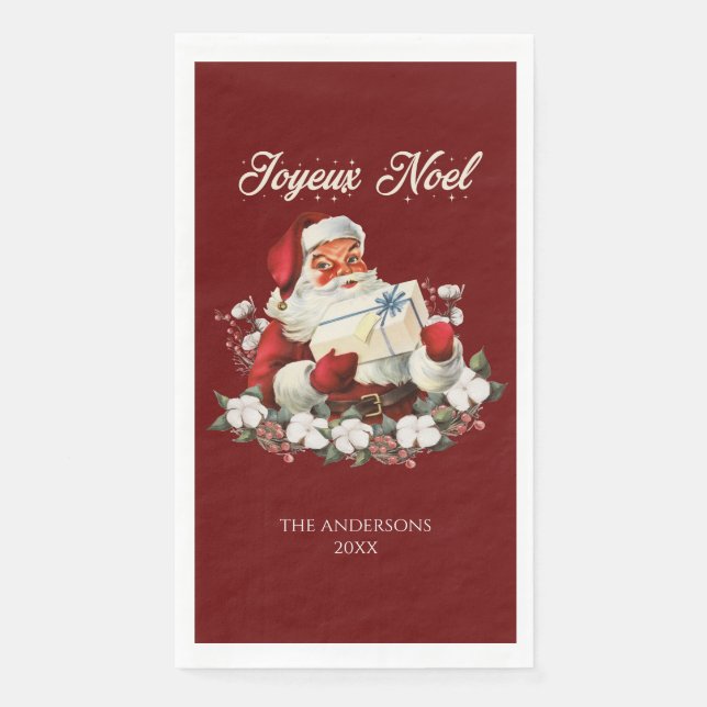 Serviette En Papier Red Joyeux Noel (Devant)