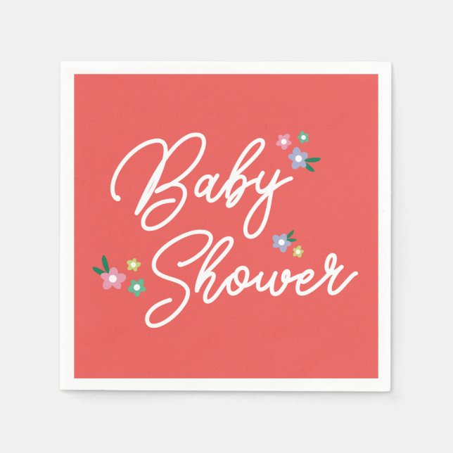 Serviette En Papier Red Polka Dot Ladybug Baby Girl Douche (Devant)