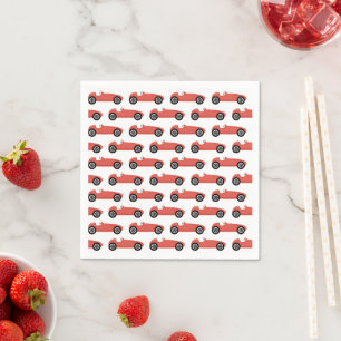 Serviette En Papier Red Race Car Boy Racing Deux Fête d'Anniversaire R
