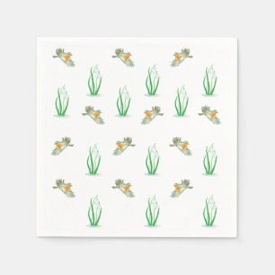 Serviette En Papier Red Robin Oiseaux & Snowdrops Jouer Motif de print