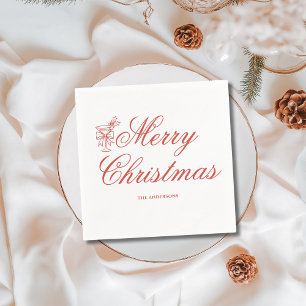 Serviette En Papier Red Scribble Joyeux Noël