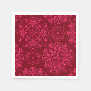 Serviette En Papier Red solive pattern