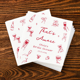 Serviette En Papier Red Thats Amore Fête des mariées