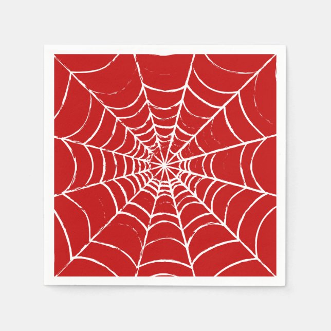 Serviette En Papier Red Web (Devant)