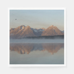 Serviette En Papier Reflet du barrage du lac Jackson dans le parc nati