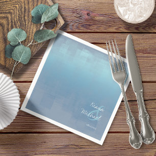 Serviette En Papier Réflexions aquarelle Mariage Dusty Blue ID774