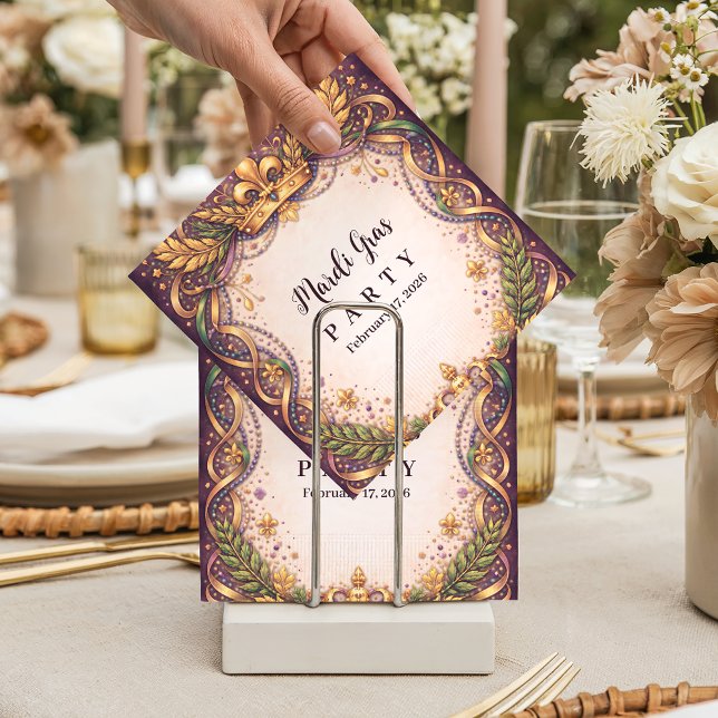 Serviette En Papier Regal Crown Fleur-de-Lis Mardi Gras (Créateur téléchargé)