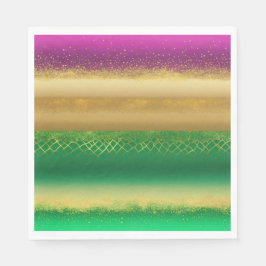 Serviette En Papier "Regal Elegance : Green & Gold Paper" ?