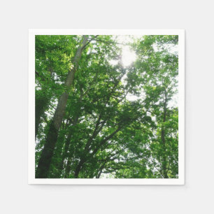 Serviette En Papier Regard sur les arbres d'été
