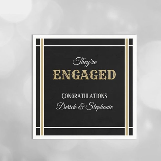 Serviette En Papier Regarde ! Serviettes de partie d'engagement (Créateur téléchargé)