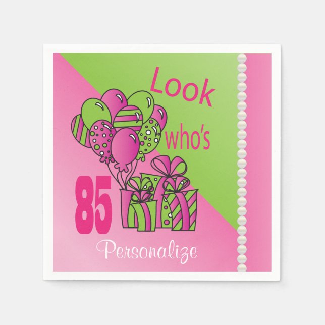 Serviette En Papier Regardez qui a 85 ans | 85e anniversaire (Devant)