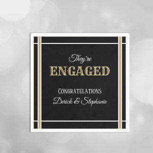 Serviette En Papier Regardez ! Serviettes pour la fête de fiançailles