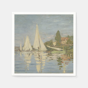 Serviette En Papier Régates à Argenteuil, peinture à l'huile, Claude M