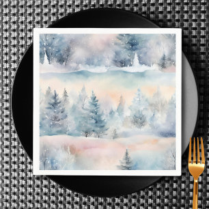 Serviette En Papier région des merveilles d'hiver - artistique