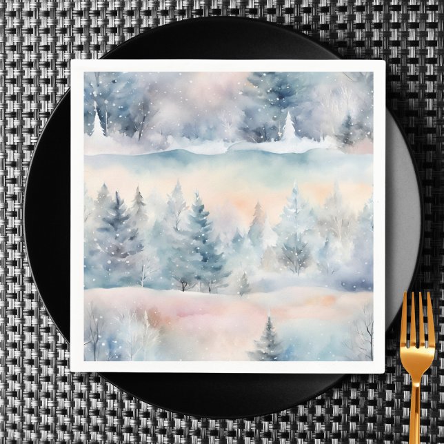 Serviette En Papier région des merveilles d'hiver - artistique (Créateur téléchargé)
