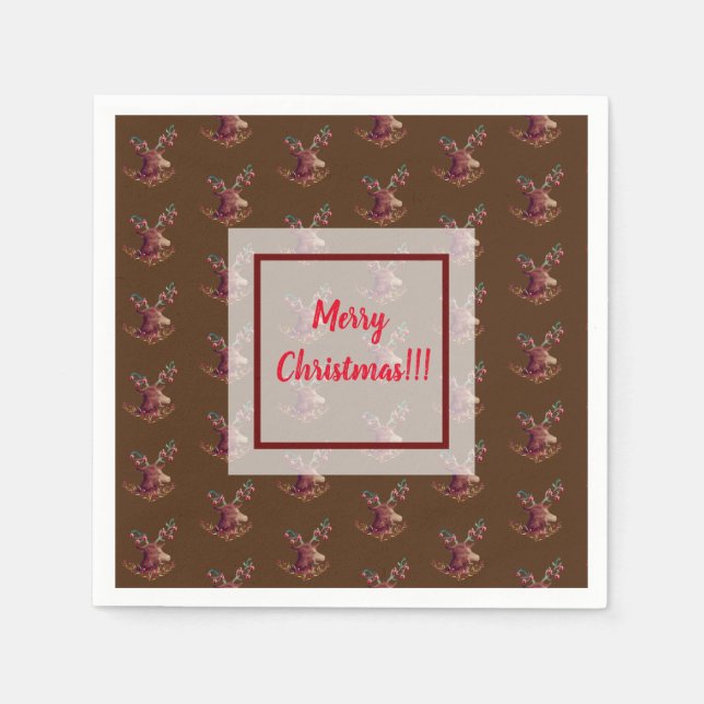 Serviette En Papier Reindeer (Devant)