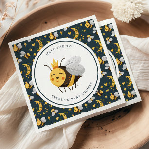 Serviette En Papier Reine Abeille Miel Abeille Mignonne Baby Shower
