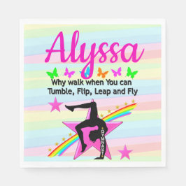 SERVIETTE EN PAPIER REINE DE LA GYMNASTIQUE DE TUMBLEMENT
