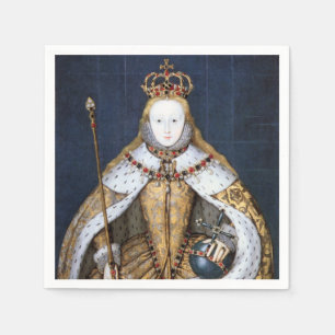 Serviette En Papier Reine Elizabeth I d'Angleterre à Coronation Robe