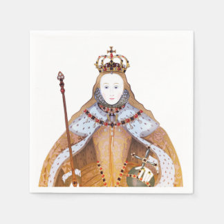 Serviette En Papier Reine Elizabeth I - illustration historique