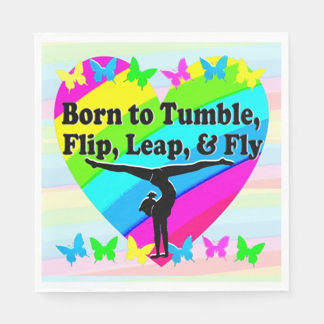 SERVIETTE EN PAPIER REINE GYMNASTIQUE DE HAUT VOL (Devant)