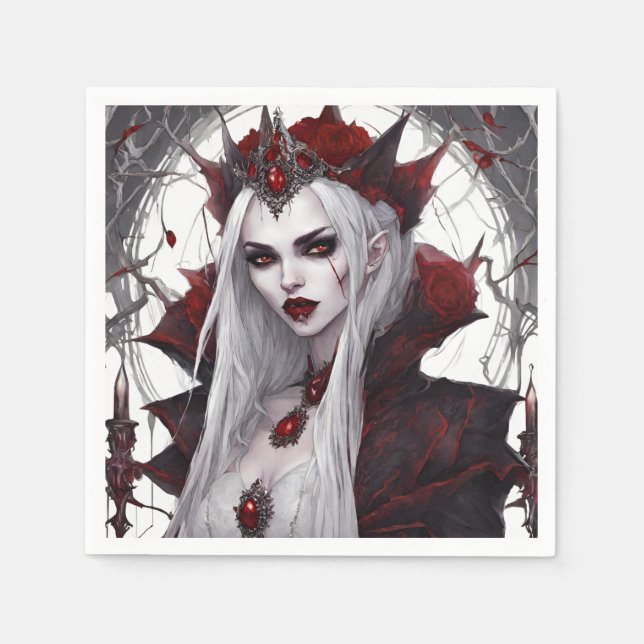 Serviette En Papier Reine Vampire (Devant)