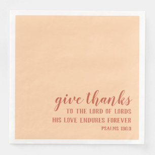 Serviette En Papier Remercie Bible Écriture Christian Thanksgiving