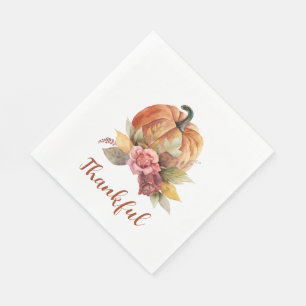 Serviette En Papier Remerciements Automne Citrouille Thanksgiving Pape
