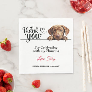Serviette En Papier Remerciements de mariage Labrador Retriever