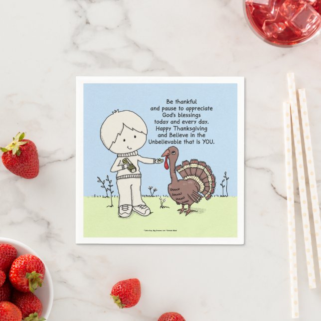 Serviette En Papier Remerciements et appréciation (En situation)