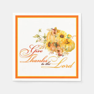 Serviette En Papier Remerciez le Seigneur Thanksgiving