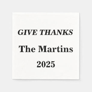 Serviette En Papier Remerciez les serviettes personnalisées - Thanksgi