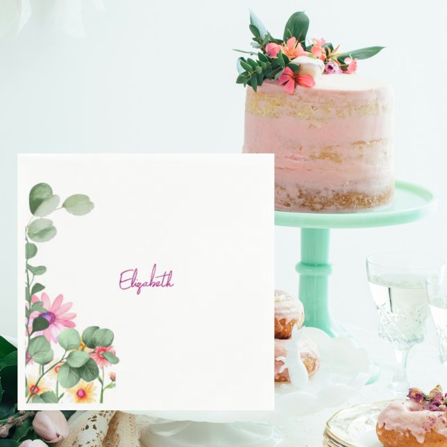 Serviette En Papier Remonter puis Swaddle Baby shower rose (Créateur téléchargé)