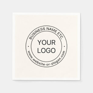 Serviette En Papier Remplacement de logo facile & texte modifiable B