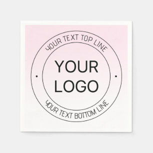 Serviette En Papier Remplacement de logo facile & Texte modifiable Ros