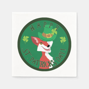 Serviette En Papier Renard de la Saint Patrick