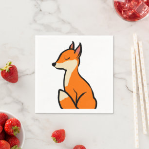 Serviette En Papier Renard personnalisable