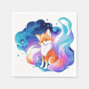 Serviette En Papier Renard rouge enchantement Anniversaire