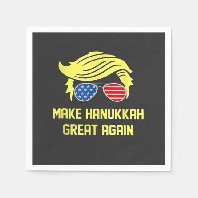 Serviette En Papier Rendre sa grandeur à Hanoukka Trump juif (Devant)