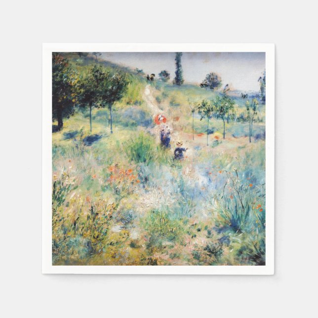 Serviette En Papier Renoir - Chemin menant à travers l'herbe haute (Devant)