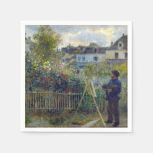 Serviette En Papier Renoir - Claude Monet Peinture dans son jardin