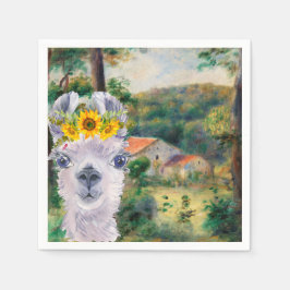 Serviette En Papier Renoir Environs de Briey et Fancy Llama