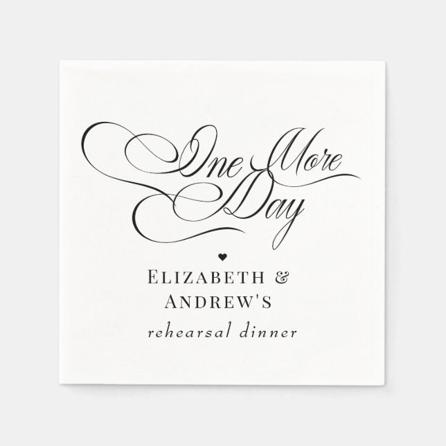Serviette En Papier Répétition du diner de mariage (Devant)