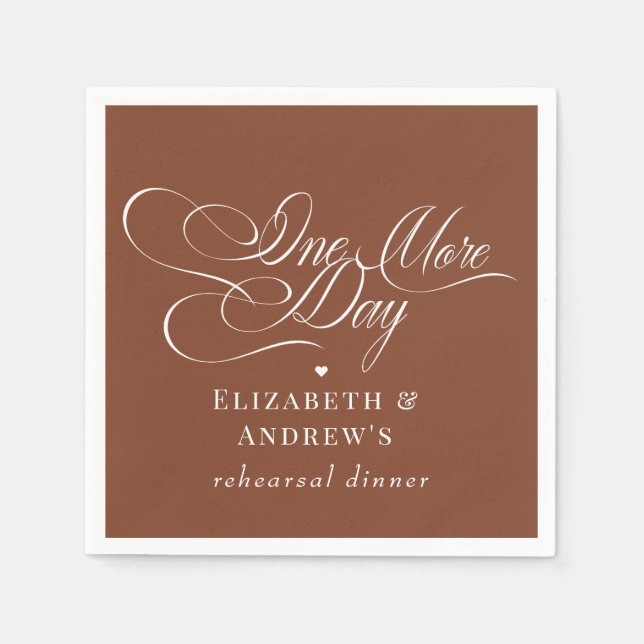 Serviette En Papier Répétition du diner de mariage (Devant)