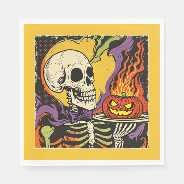 Serviette En Papier Réplique "Servir les arêtes" vers 1950 (Devant)