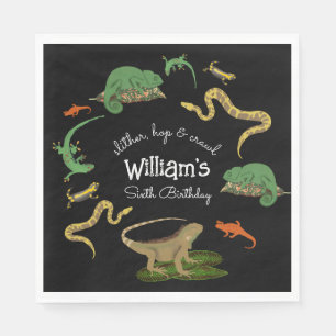 Serviette En Papier Reptile, Lizards Amphibiens Parti Anniversaire de 
