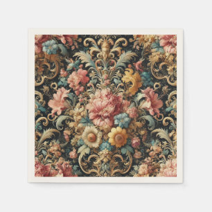 Serviette En Papier Requiem pour Arcana – Conception florale gothique