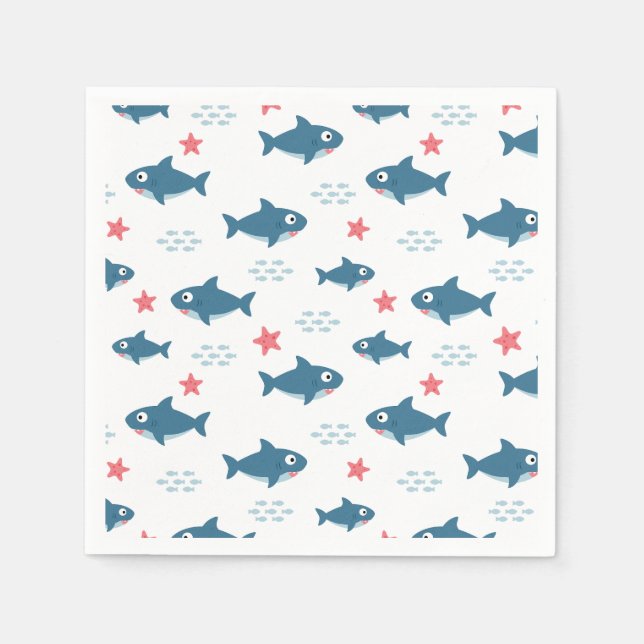 Serviette En Papier Requin (Devant)