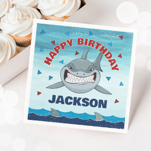 Serviette En Papier Requin Anniversaire de fête garçons Papier Napkin