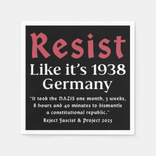 Serviette En Papier Résistez à l'état de 1938 Allemagne